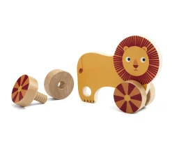 3 Animalitos con Ruedas de Madera