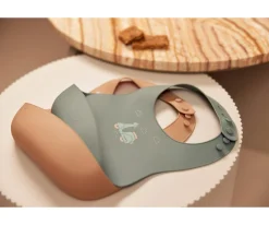 2 Baberos de Silicona Green / Caramel