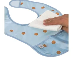 2 Baberos Impermeables Happy Smile Blue