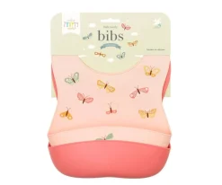 2 Baberos Silicona Butterflies