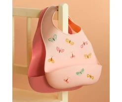 2 Baberos Silicona Butterflies