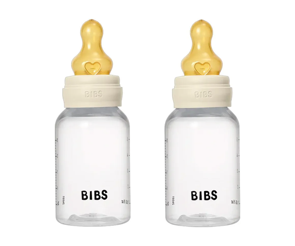 2 Biberones Plástico BIBS Látex Ivory 150 ml