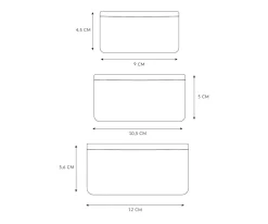 3 Cajas Almuerzo Geometric Nature