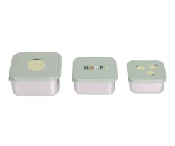 3 Cajitas Almuerzo Acero Happy Fruits Lemon