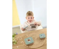 3 Cajitas Almuerzo Acero Tiny Team Dog