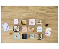 3 Cajitas Almuerzo Acero Tiny Team Dog