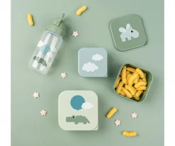 3 Cajitas Almuerzo Happy Clouds Green