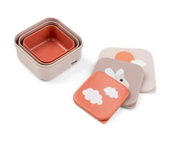 3 Cajitas Almuerzo Happy Clouds Papaya