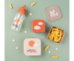 3 Cajitas Almuerzo Happy Clouds Papaya