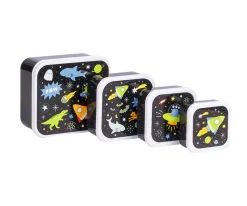 4 Cajitas Almuerzo y Snacks Galaxy