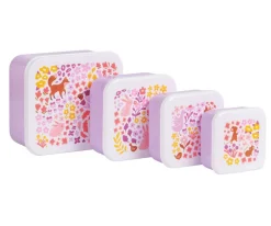 4 Cajitas Almuerzo y Snacks Flowers Garden