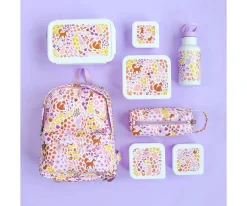 4 Cajitas Almuerzo y Snacks Flowers Garden