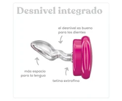 2 Chupetes Anatómicos Day & Night Pink Pink Heart
