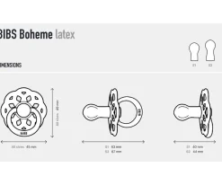 2 Chupetes BIBS Boheme Butter/Dusty Pink