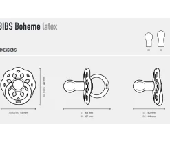 2 Chupetes BIBS Boheme Vanilla/Peach