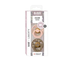 2 Chupetes BIBS Colour Anatómica Liberty Capel Blush