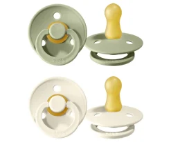 2 Chupetes BIBS Colour Round Ivory/Sage