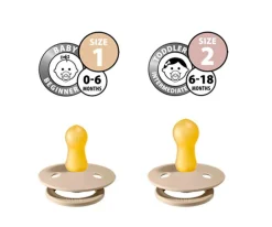 2 Chupetes BIBS Colour Round Blush/Ivory