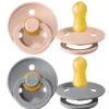 2 Chupetes BIBS Colour Round Cloud/Blush