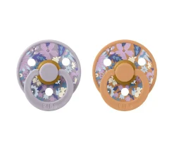 2 Chupetes BIBS Colour Round Liberty June Blossom Pumpkin Mix