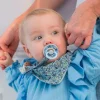 2 Chupetes BIBS Colour Round Liberty Chamomile Lawn Baby Blue Mix