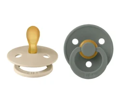 2 Chupetes BIBS Colour Simétrica Vanilla/Pine