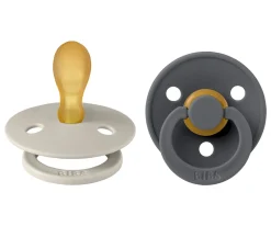 2 Chupetes BIBS Colour Simétrica Sand/Iron