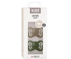 2 Chupetes BIBS Couture Dark Oak/Hunter Green Látex