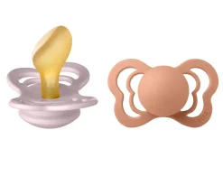 2 Chupetes BIBS Couture Pink Plum/Peach Látex