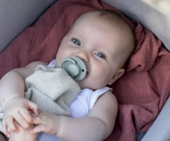 2 Chupetes BIBS De Lux Ivory/Baby Pink Silicona