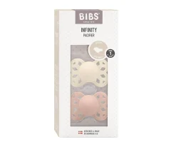 2 Chupetes BIBS Infinity Anatómica Ivory/Blossom