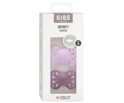 2 Chupetes BIBS Infinity Simétrica Violeta Sky/Mauve