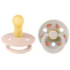 2 Chupetes BIBS Studio Colour Round Ladybug Blush Mix