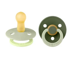 2 Chupetes BIBS Studio Colour Fusion Round Sage Hunter Green mix