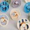 2 Chupetes BIBS Studio Colour Round Jasmine Ivory Mix