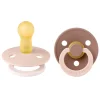 2 Chupetes BIBS Studio Colour Fusion Round Blush Woodchuck Mix