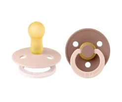 2 Chupetes BIBS Studio Colour Fusion Round Blush Woodchuck Mix