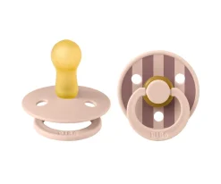 2 Chupetes BIBS Studio Colour Round Block Blush Mix