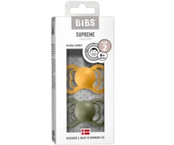 2 Chupetes BIBS Supreme Honey Bee/Olive Látex