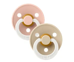2 Chupetes Nocturnos BIBS Colour Simétrica Blush/Vanilla
