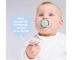 2 Chupetes Tetina Fisiológica Silicona Ocean/Sky