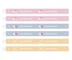 6 Cintas para Colgar Ropa Magical Unicorn Personalizables