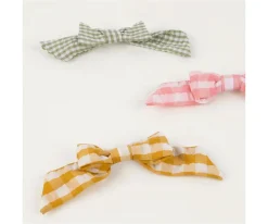 6 Clips de Pelo Gingham