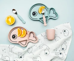 2 Cubiertos Antideslizantes Yummyplus Sea Friends Azul