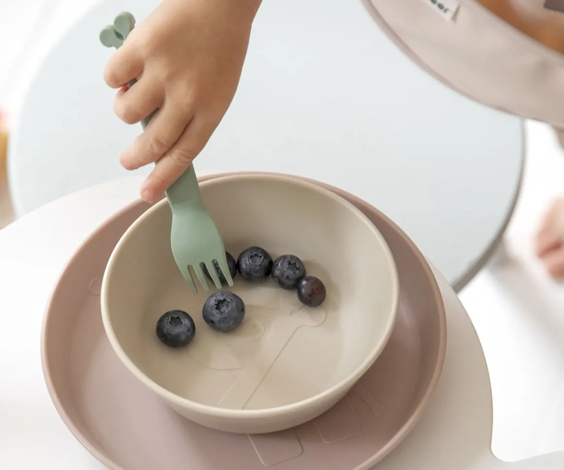 3 Cubiertos Kiddish Deer Friends Sage