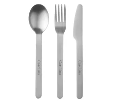 3 Cubiertos Personalizables con Funda Nordic Black