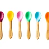 3 Cucharas Bambú Rosa Verde Amarilla