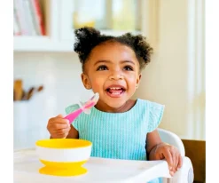 2 Cucharas Silicona Aprendizaje Gentle Rosa/Morado