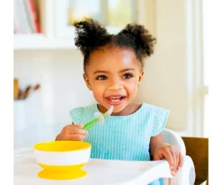 2 Cucharas Silicona Aprendizaje Gentle Verde/Azul