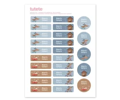 25 Etiquetas para Ropa Skater Dog